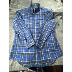 Cabellas Mens XLT Shirt Plaid Long Sleeve Cotton Button Front Great Value